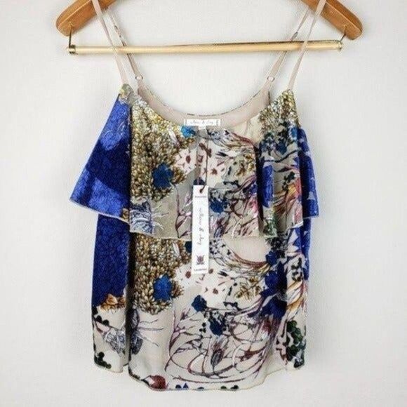 Willow & Clay Burnout Velvet Floral Tank XS - Picture 3 of 8